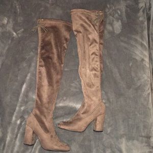 Suede over the knee boots